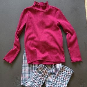 Janie and Jack Turtleneck/Plaid Outfit